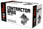 BERRY GLOBAL Contractor Trash Bags, Wing Ties, Black, 3 Mil, 55 Gallons, 15-Ct. CLEANING & JANITORIAL SUPPLIES BERRY GLOBAL