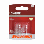 OSRAM SYLVANIA INC 912 Long Life Miniature Clear Bulb, 912LL BP2, 2-Pk. AUTOMOTIVE OSRAM SYLVANIA INC