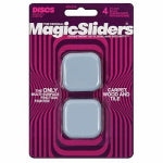 MAGIC SLIDERS L P Surface Protectors, Adhesive, 1-3/4-In. Square, 4-Pk.
