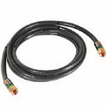 AUDIOVOX 18 AWG Quad Shielded RG6 Coaxial Cable, Black, 6 Ft. ELECTRICAL AUDIOVOX