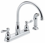 DELTA FAUCET CO Windemere 2-Handle Kitchen Faucet, Side Spray, Chrome