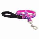 LUPINE INC Dog Leash, Reflective Pink Paws Pattern, 3/4-In. x 6-Ft. PET & WILDLIFE SUPPLIES LUPINE INC