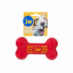 PETMATE JW iSqueak Bone Dog Toy, Rubber