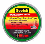 3M COMPANY Electrical Tape, Green Vinyl, Professional Grade, 3/4 In. x 66 Ft. ELECTRICAL 3M COMPANY