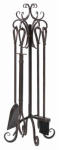 PANACEA PRODUCTS CORP 5-Piece Scroll-Top Fireplace Tool Set, Bronze OUTDOOR LIVING & POWER EQUIPMENT PANACEA PRODUCTS CORP