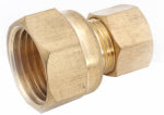 ANDERSON METALS CORP Compression Fitting, Coupling Adapter, Lead Free Brass, 1/4 Compression x 1/2 In. FIP PLUMBING, HEATING & VENTILATION ANDERSON METALS CORP