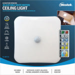 AMERTAC-WESTEK LED Dual-Activated Ceiling Light, Motion or Remote On/Off, Battery Operated ELECTRICAL AMERTAC-WESTEK