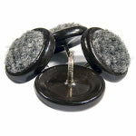 RICHELIEU AMERICA LTD Furniture Glides, Nail-On, Gray Carpet Base, 1.25-In., 4-Pk. HARDWARE & FARM SUPPLIES RICHELIEU AMERICA LTD