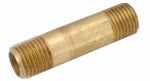 ANDERSON METALS CORP Pipe Fitting, Nipple, Yellow Lead Free Brass, 1/4 x 2 In. PLUMBING, HEATING & VENTILATION ANDERSON METALS CORP