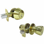 TAIWAN FU HSING INDUSTRIAL CO Combination Lockset, Polished Brass HARDWARE & FARM SUPPLIES TAIWAN FU HSING INDUSTRIAL CO