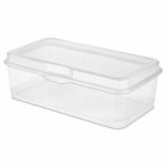 STERILITE Sterilite 18058606 Storage Box, Plastic, Clear, 13-1/8 in L, 7-5/8 in W, 4-1/2 in H HOUSEWARES STERILITE