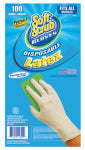 BIG TIME PRODUCTS LLC Disposable Latex Gloves, Powder Free, One Size, 100-Ct.