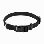 WESTMINSTER PET PRODUCTS IMP Dog Collar, Adjustable, Black Nylon, Quadlock Buckle, 3/4 x 14 to 20-In.