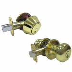 TAIWAN FU HSING INDUSTRIAL CO Mushroom Combo Lock Pack, Polished Brass HARDWARE & FARM SUPPLIES TAIWAN FU HSING INDUSTRIAL CO
