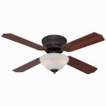WESTINGHOUSE FAN & LIGHTING Hadley Ceiling Fan + Light Kit, Oil Rubbed Bronze, 42-In.