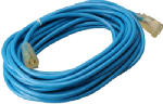 U.S. WIRE & CABLE CORP. All-Weather Extension Cord, 14/3 SJTW, Blue, Lighted End, 50-Ft. ELECTRICAL U.S. WIRE & CABLE CORP.