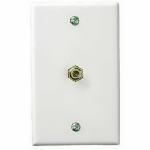 AUDIOVOX Coaxial Cable Wall Plate, White ELECTRICAL AUDIOVOX
