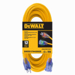 CENTURY WIRE & CABLE Lighted Extension Cord, 12/3 SJTW, Yellow, 25 Ft. ELECTRICAL CENTURY WIRE & CABLE