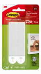 3M COMPANY 20 Lb. Picture Hanging Strips, White, 4 Pairs, X-Large
