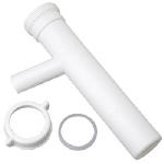 PLUMB SHOP DIV BRASSCRAFT Dishwasher Branch Tailpiece, White Plastic, 8-In. PLUMBING, HEATING & VENTILATION PLUMB SHOP DIV BRASSCRAFT