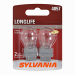 OSRAM SYLVANIA INC 4057 Long Life Miniature Clear Bulb, 4057LL BP2, 2-Pk. AUTOMOTIVE OSRAM SYLVANIA INC