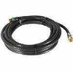 JEM ACCESSORIES, INC. 18 AWG Quad Shielded RG6 Coaxial Cable, Black, 12 Ft. ELECTRICAL JEM ACCESSORIES, INC.