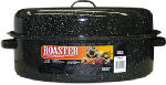 CINSA USA Covered Oval Roaster, Black, 19-In.