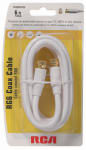 JEM ACCESSORIES, INC. RG6 Coaxial Cable With "F" Connectors, White, 6 Ft. ELECTRICAL JEM ACCESSORIES, INC.