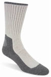 WIGWAM MILLS INC Work Socks, Anti-Microbial, Gray, Men's Medium, 2-Pk.