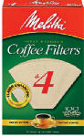 MELITTA 100-Count #4 Natural Brown Cone Coffee Filters