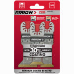ARROW FASTENER CO Titanium Metal/Wood Oscillating Tool Blades, Assorted 3-Pk. TOOLS ARROW FASTENER CO