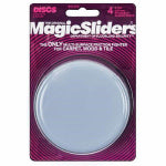 MAGIC SLIDERS L P Surface Protectors, Furniture Sliding Discs, Adhesive, 4-In. Round, 4-Pk.