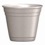 The Ames Companies, Inc. Riverland Planter With Saucer, Taupe Resin, 4 In. LAWN & GARDEN The Ames Companies, Inc.