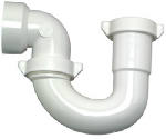 PLUMB SHOP DIV BRASSCRAFT Lavatory/Kitchen Wall Drain Trap With Nuts & Washers, White Plastic PLUMBING, HEATING & VENTILATION PLUMB SHOP DIV BRASSCRAFT