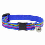 LUPINE INC Adjustable Cat Collar With Bell, Breakaway Buckle, Ripple Creak Pattern, 1/2 x 8 - 12-In. PET & WILDLIFE SUPPLIES LUPINE INC