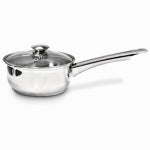 EPOCA INC Pure Intentions Stainless Steel Saucepan, Glass Lid, 1 Qt. HOUSEWARES EPOCA INC