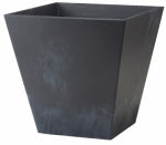 NOVELTY MFG CO ArtStone Ella Planter, Plastic, Water-Minder, Black, 8 In. Sq.