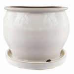 TRENDSPOT INC 8 In. Studio Planter, Ceramic, Cream White