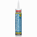SOUDAL USA SoudaStretch Elastomeric All-Purpose Silicone Caulk, White, 10.1 oz. PAINT SOUDAL USA