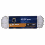RICHELIEU AMERICA LTD. Nylon Rope, Diamond Braid, White, 3/8 In. x 100 Ft.