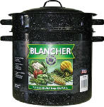 CINSA USA Graniteware Covered Blancher, Black Ceramic on Steel, 7-Qt.