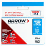ARROW FASTENER CO Monel Staples, T50, 1/4-In., 1,000-Pk.