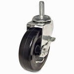 RICHELIEU AMERICA LTD Caster Wheel with Brake, Black, 3 In.