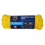 RICHELIEU AMERICA LTD. Polypropylene Rope, Hollow Core, Yellow, 3/8 In. x 50 Ft. HARDWARE & FARM SUPPLIES RICHELIEU AMERICA LTD.
