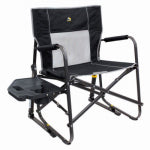 GCI OUTDOOR, LLC Freestyle Folding Rocker with Side Table, Black, XL 400 Lb. Capacity