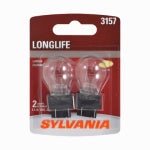 OSRAM SYLVANIA INC 3157 Long Life Miniature Clear Bulb, 3157LL BP2, 2-Pk. AUTOMOTIVE OSRAM SYLVANIA INC
