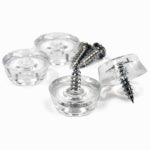 RICHELIEU AMERICA LTD Screw-On Rubber Bumper, Clear, 1-In., 4-Pk.