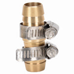 ZHEJIANG HONGCHEN IRRIGATION 5/8 In. Brass Hose Mender, Barb Style
