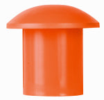 PRIMESOURCE BUILDING PROD. Rebar Mushroom Caps, Domed, Orange, 2-1/4 In., 25-Ct. HARDWARE & FARM SUPPLIES PRIMESOURCE BUILDING PROD.