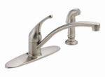 DELTA FAUCET CO Foundations Kitchen Faucet With Side Spray, Single Handle, Stainless Steel PLUMBING, HEATING & VENTILATION DELTA FAUCET CO